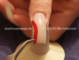 tweezers and French manicure templates