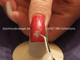 tweezers and nail sticker