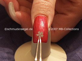 tweezers and nail sticker
