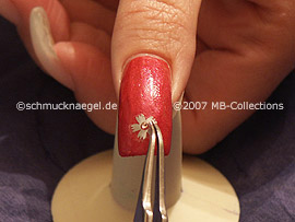 tweezers and nail sticker