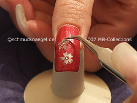 tweezers and nail sticker