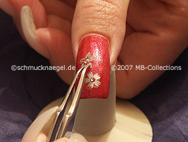 tweezers and nail sticker