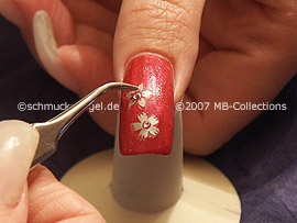 tweezers and nail sticker