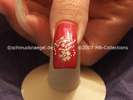 nail art liner in the colours white and silver-glitter