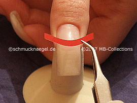 tweezers and French manicure templates