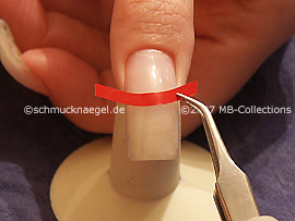 tweezers and French manicure templates