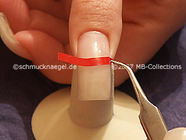 tweezers and French manicure templates