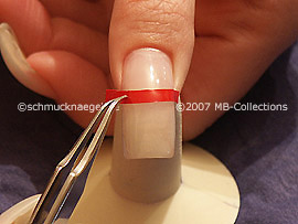 tweezers and French manicure templates