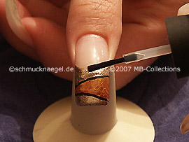 clear nail lacquer, spot-swirl and strass stones