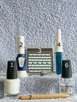 Products for the nail cosmetic with nail sticker - Nail polish, Nail art liner, Nail art pen, Nail Sticker, Spot-Swirl, Clear nail polish