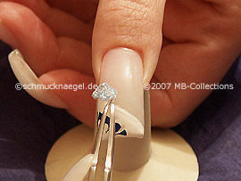 tweezers and nail sticker