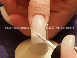 nail lacquer in the colour white