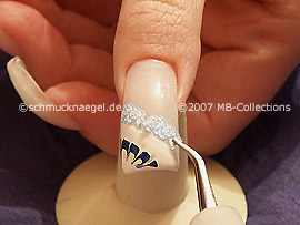 tweezers and nail sticker