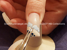 tweezers and nail sticker