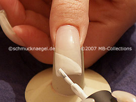 nail lacquer in the colour white