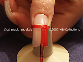 nail lacquer in the colour red