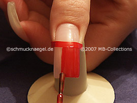 nail lacquer in the colour red