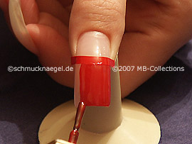 nail lacquer in the colour red