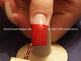 nail lacquer in the colour red