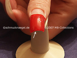 nail lacquer in the colour red