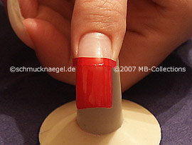 nail lacquer in the colour red