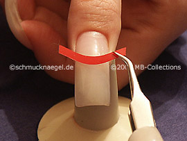 tweezers and French manicure templates