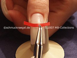 tweezers and French manicure templates