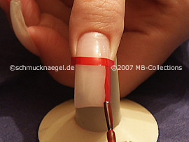 nail lacquer in the colour red