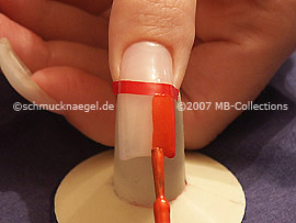 nail lacquer in the colour dark orange