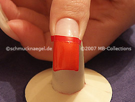 nail lacquer in the colour dark orange