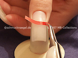 tweezers and French manicure templates