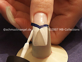 nail lacquer in the colour white