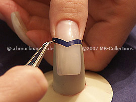 V-shaped French manicure templates and tweezers