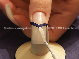 nail lacquer in the colour white