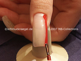 nail lacquer in the colour red