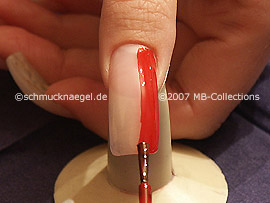 nail lacquer in the colour red