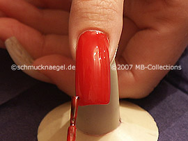 nail lacquer in the colour red