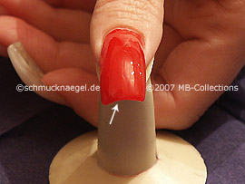 nail lacquer in the colour red