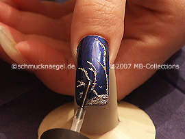 clear nail lacquer, spot-swirl and strass stones