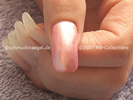 Nail polish in the colour pink