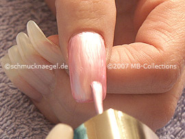 Nail polish in the colour pink