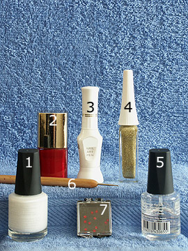 Nail polish, Nail art pen, Nail art liner, Spot-Swirl, Clear nail polish, Strass stones