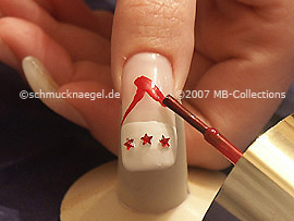 Nail lacquer in the colour red