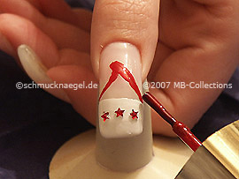 Nail lacquer in the colour red