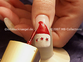 Nail lacquer in the colour red