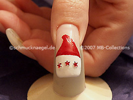 Nail lacquer in the colour red