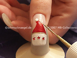 Nail art liner in the colour gold-Glitter