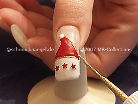 Nail art liner in the colour gold-Glitter