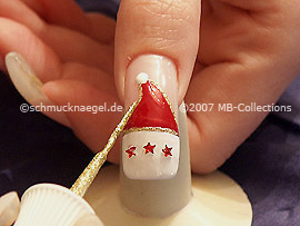 Nail art liner in the colour gold-Glitter