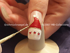 Nail art liner in the colour gold-Glitter